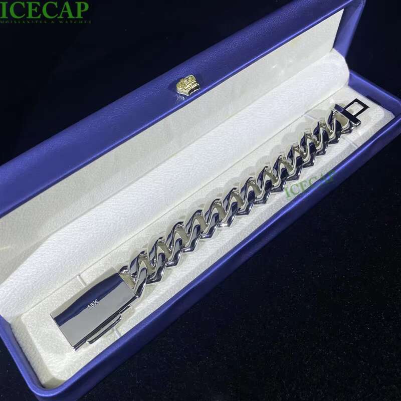 Pass Diamond Tester Vvs Iced Out Baguette Miami Moissanite Hip Hop 925 Sterling Silver Cuban Link Chains Bracelet Men Rapper