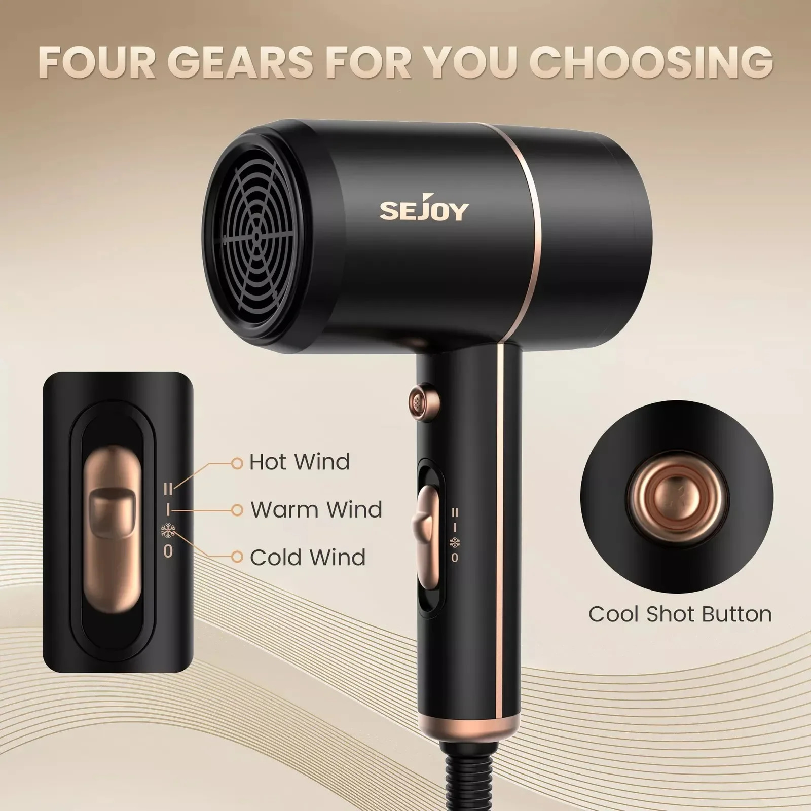 1800W professional salon hair dryer ion with negative nozzle 250325