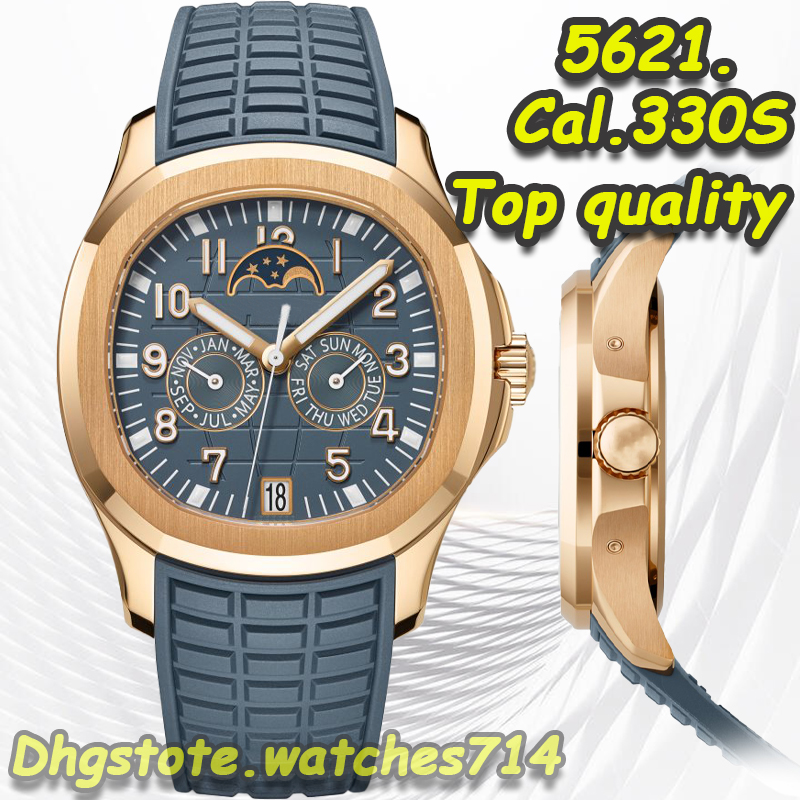 Mens Watch Luxury Watch Watches Men Super Quality Rose Gold Quadrate Cal.330 Automatic Mechanical Watch 904L Stain Sapphire Waterproof Perpetual calendar With Box
