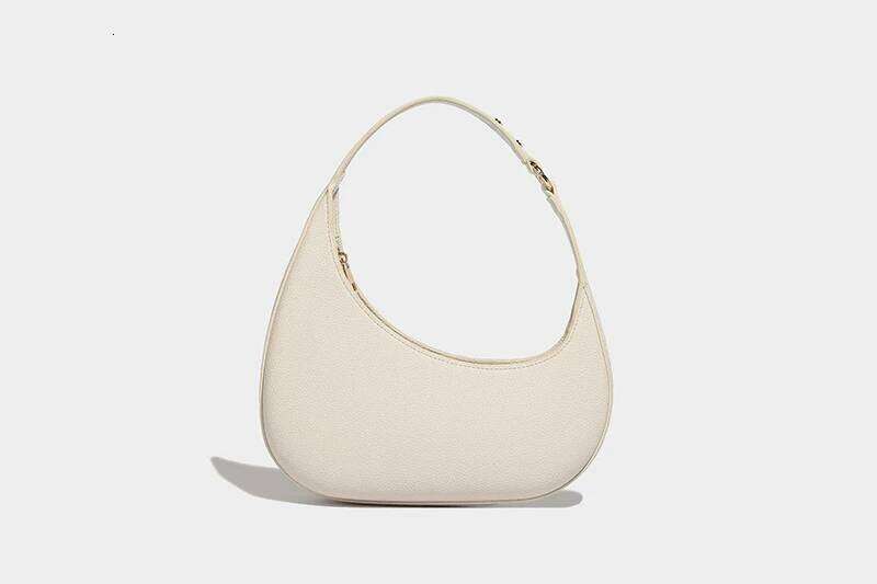 Designer Handbags And Purses Vintage Half Moon Bags For Women New In PU Lychee Texture Rivet Small Underarm Shoulder Bag 251105