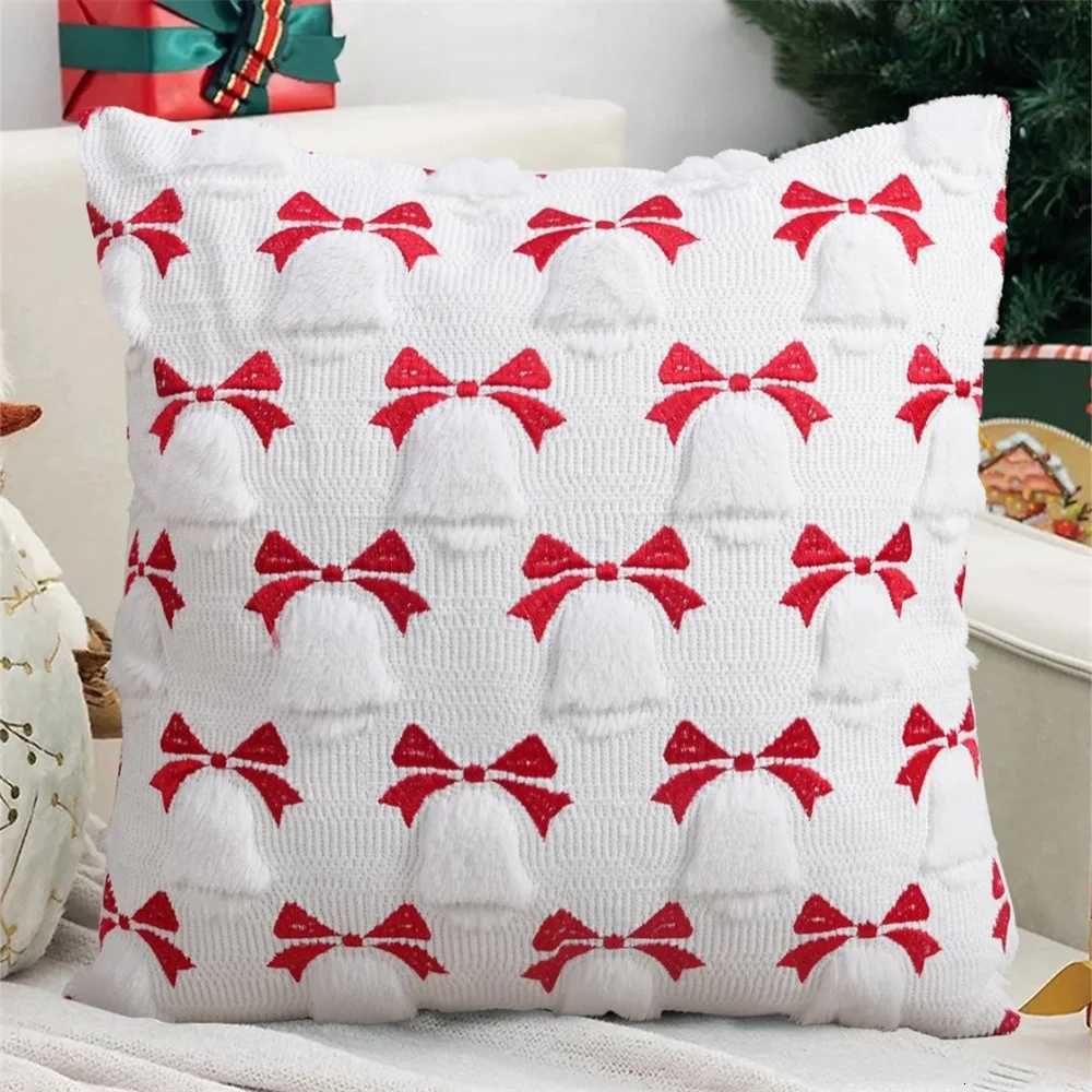 1pc Christmas Decorative Throw Cushion Set - Knitted Christmas Tree/Christmas Santa Pattern for Living Room Sofa Cushion Cover Y251105