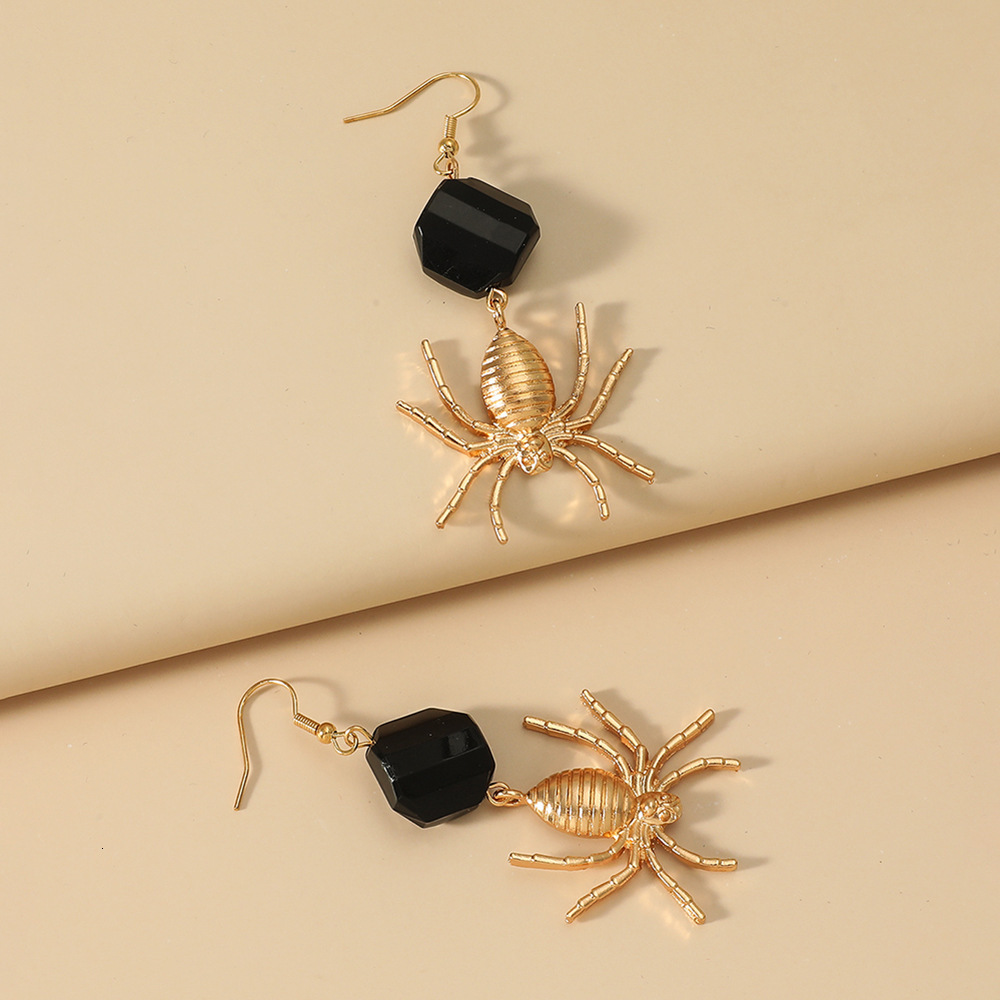 Exaggerated Dark Street Spider Creative Design Earrings Women's Halloween Accessories