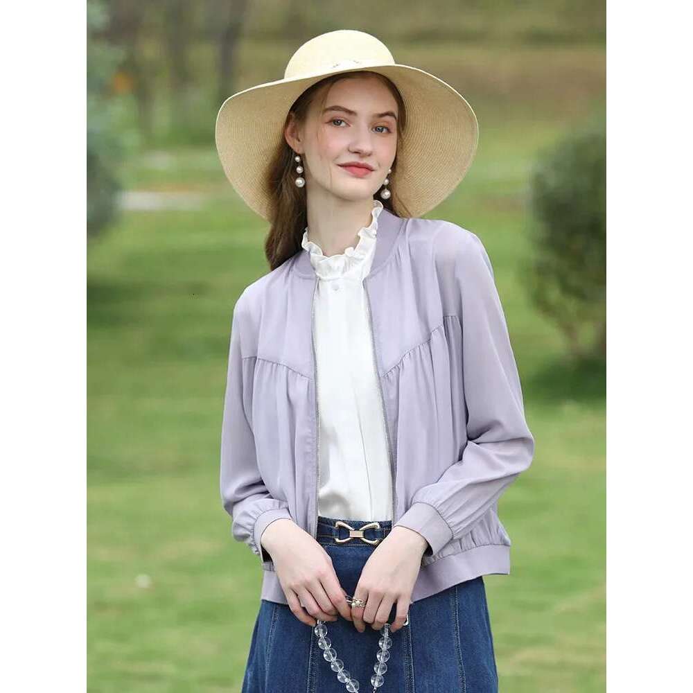 Soft Texture Thin Women Short Jacket Baseball Uniform Spring New Casual Free Fashion Woman Clothes