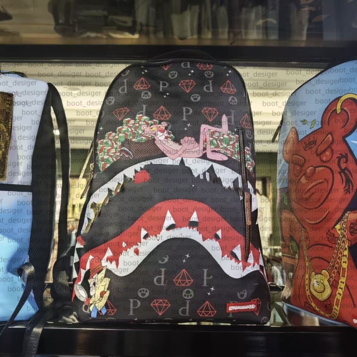 2025 Spray Backpack designer backpack Graffiti Backpack Shark SG Spray Backpack Trendy Fashion Capacity Unisex Casual School Bag shark backpack men