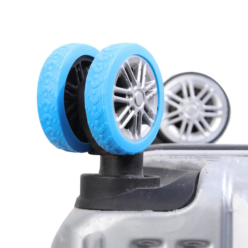 224pcs Luggage Wheels Protector Wheels Caster Shoe Trolley Case Reduce Noise Silent Caster Sleeve Luggage Suitcase Accessories 251031
