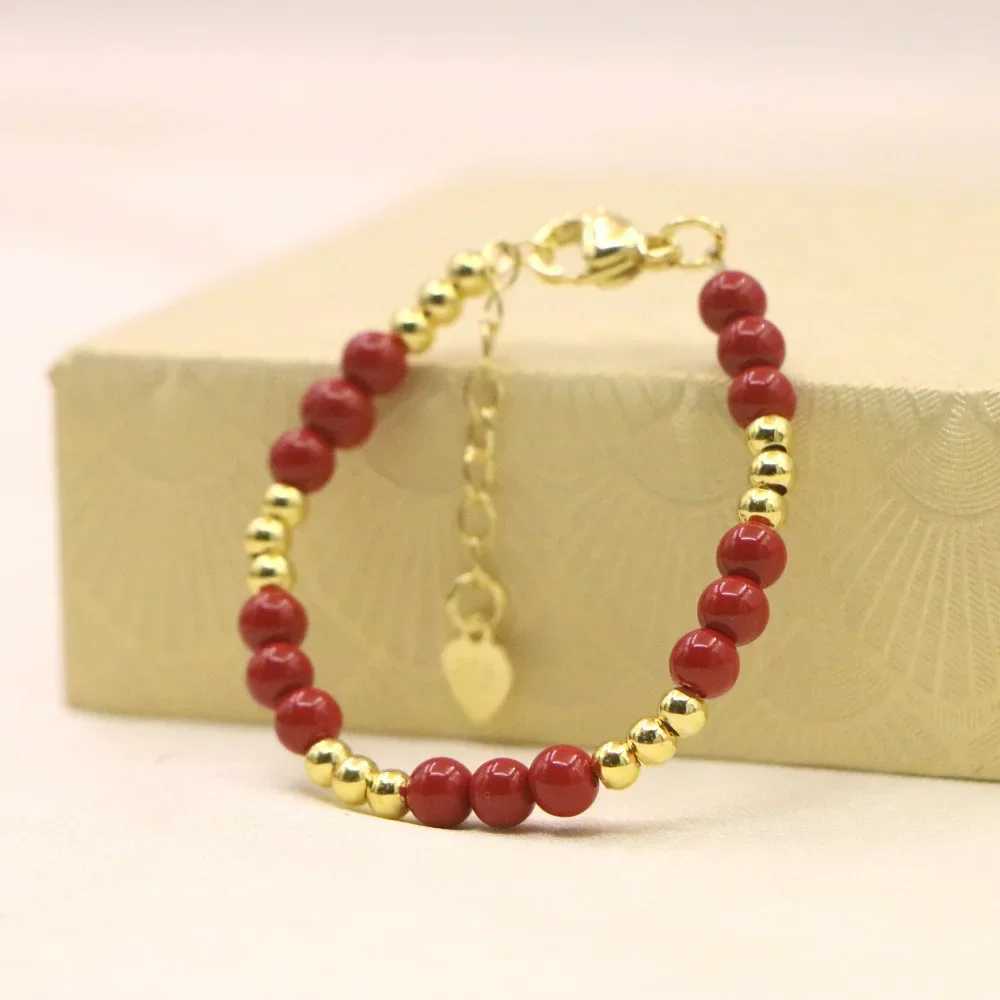 New Lovely Red Baby Girls Lobster Clasp Pearl Beads Accessories Girls Yoga Christmas Wedding Gift Jewelry Charm Fashion C251105