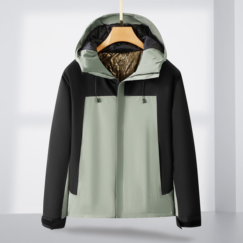 Manufacturer direct sales of graphene thickened integrated assault suit with cap, non removable outdoor sports jacket