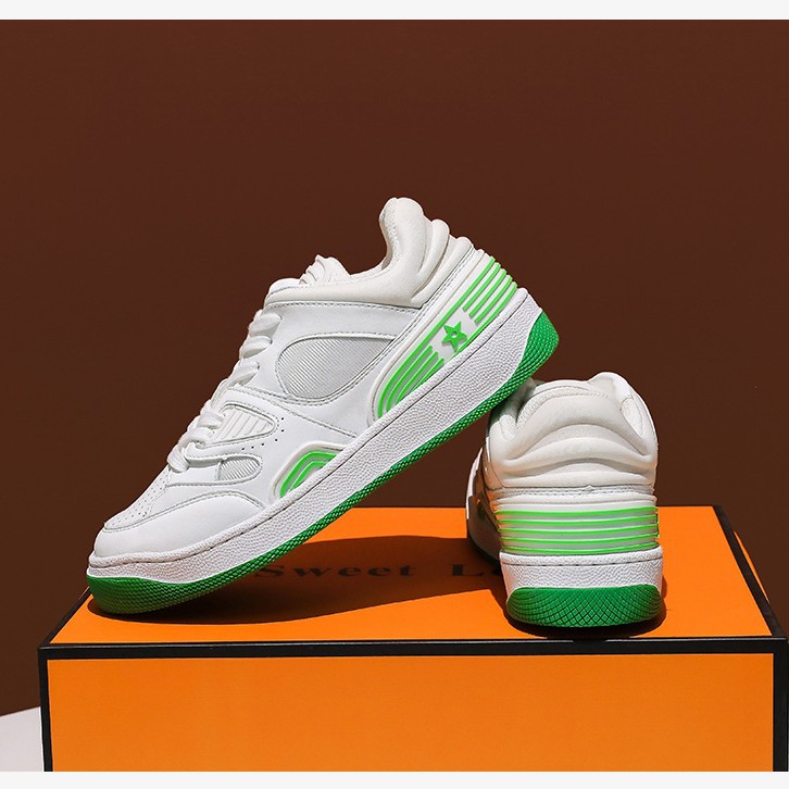 new Candy shoes 3.5cm Height Increasing Women's Sports Shoes Thin-soled Green Casual Shoes
