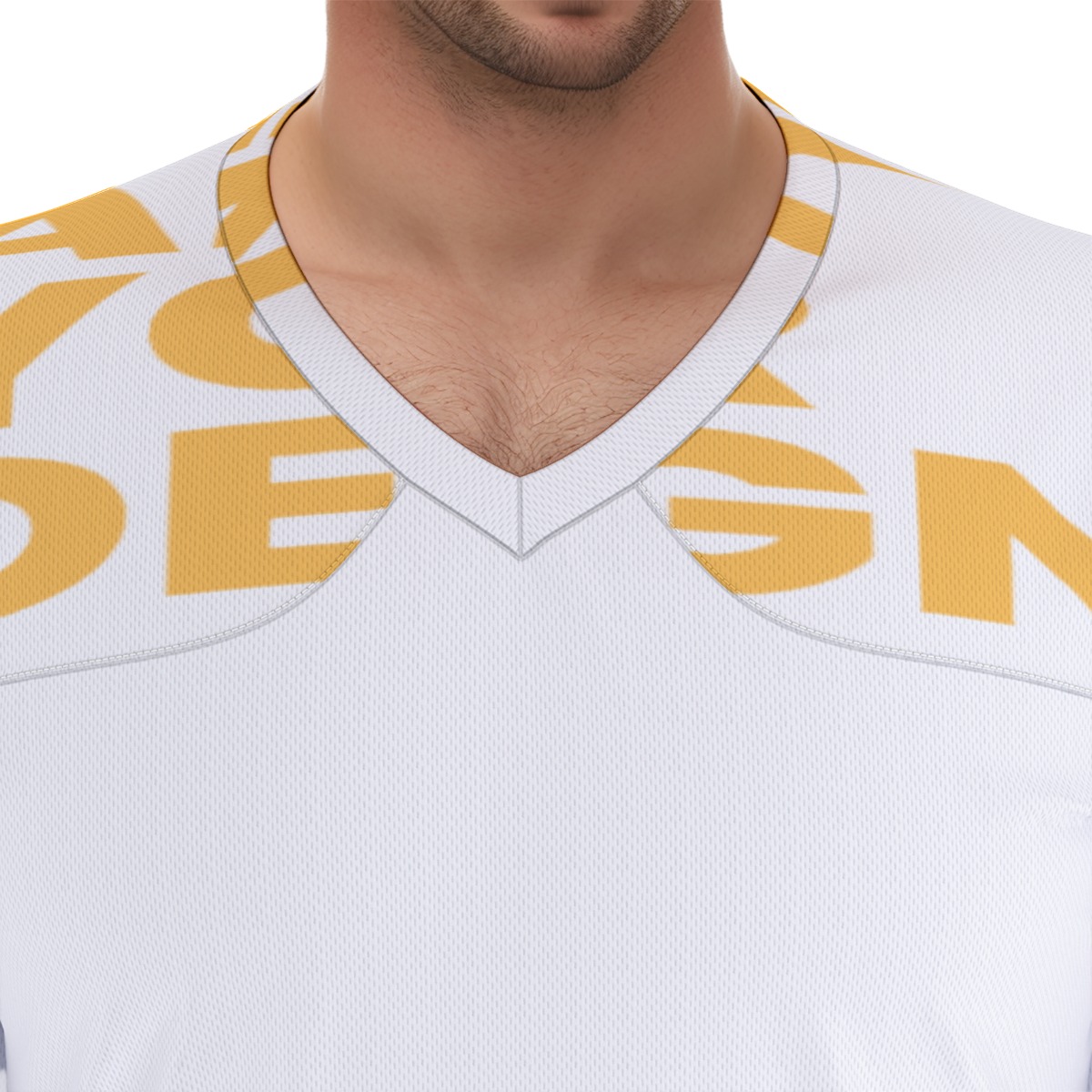 Men's Football Jersey All-Over Print, V-Neck Breathable Soccer Shirt, Lightweight Sports Top 100% Polyester Custom Team Uniform