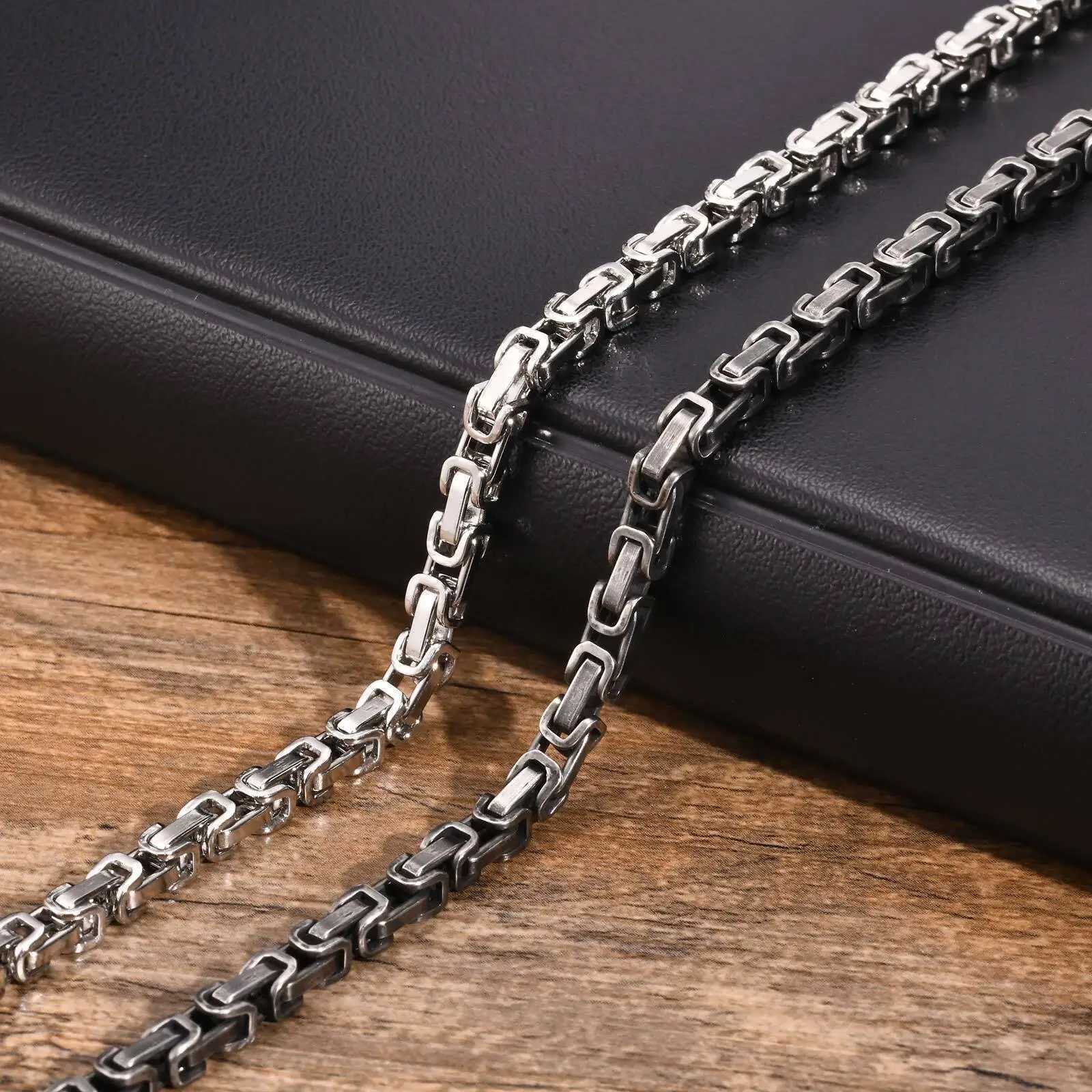 Vnox Mens Byzantine Bracelets Antique Stainless Steel Link Chain Wristband Vintage Retro Simple Male Jewelry Christmas GiftXJ251105