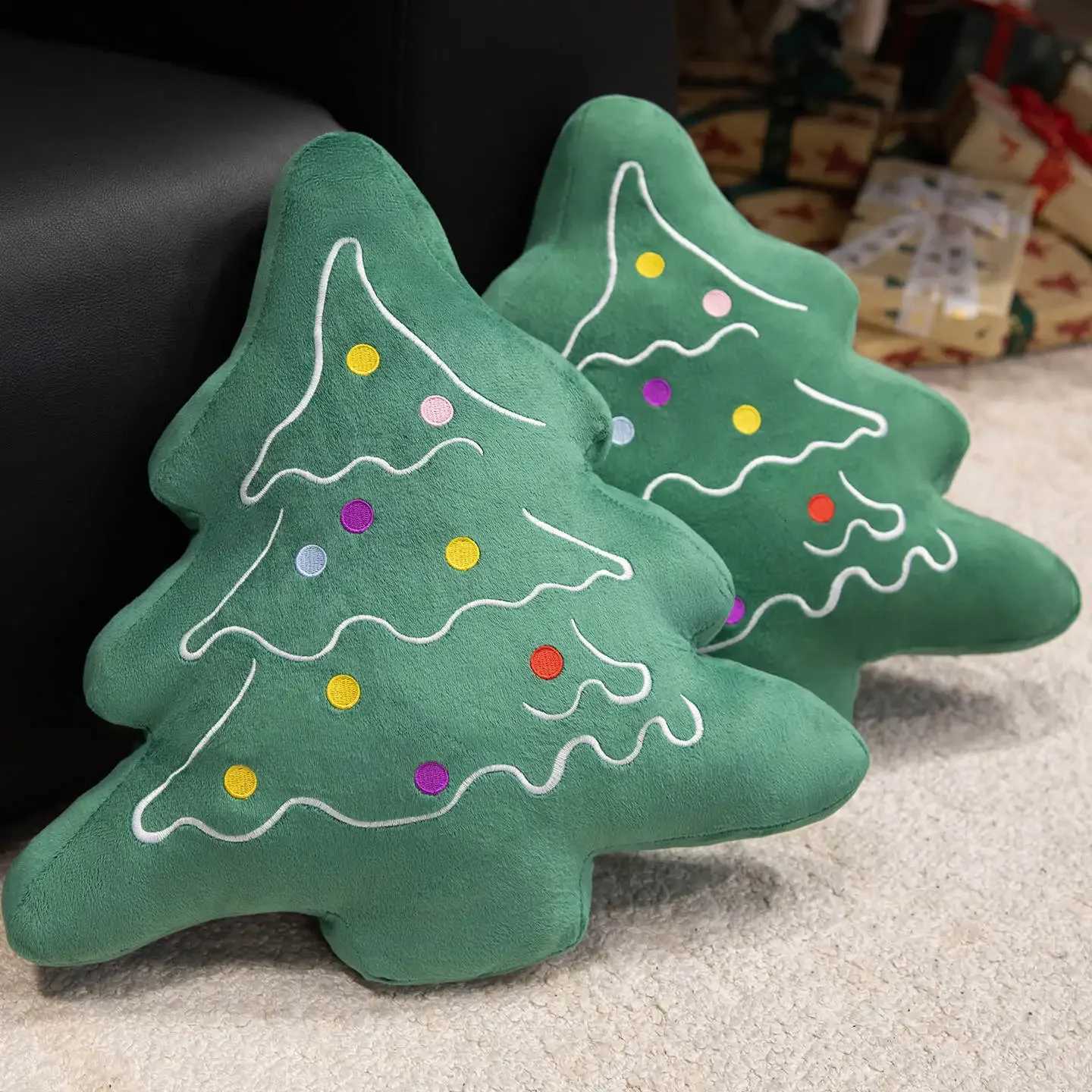 Lovely Christmas Tree Back Cushion Cartoon Tree Throw Pillow Home Decor Christmas Decorations Comfortable Cuddly Pillow Cushion Y251105