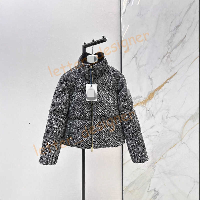 Designer Women's Down & Parkas High-End Women's Fashion Casual Soft Lightweight Comfortable Stand Collar Woolen White Goose Down Short Down Jacket Coat