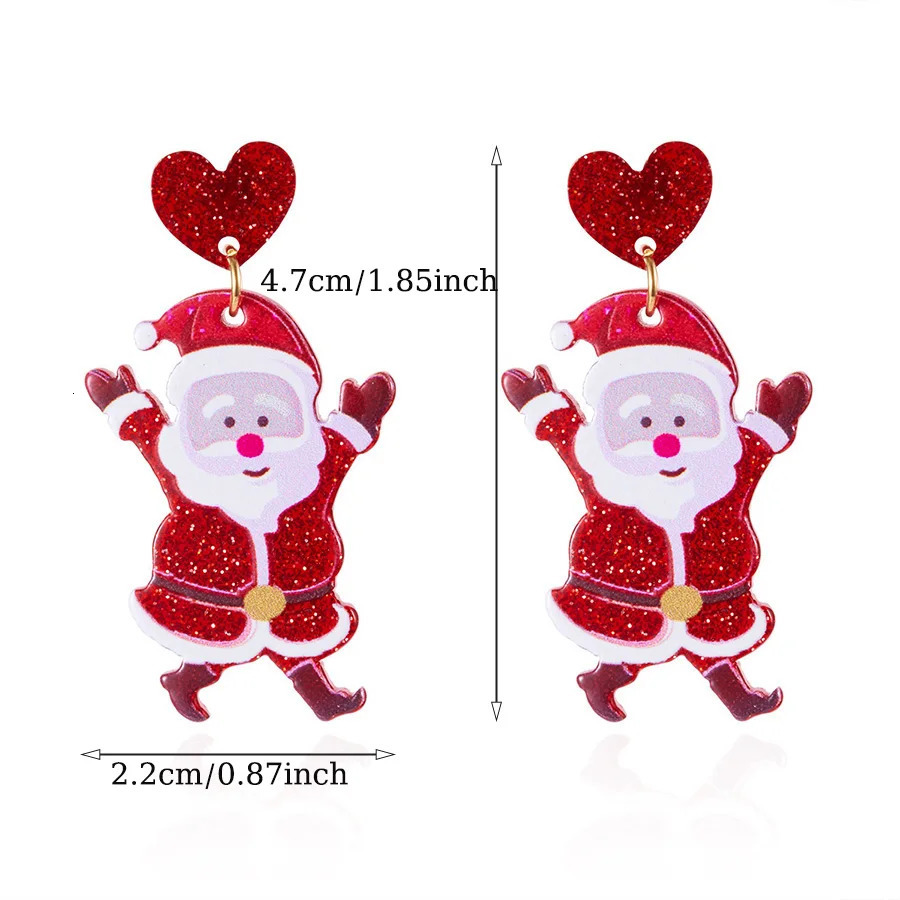 Stylish Christmas Element Earrings Santa Claus Milu Deer Tree Pendant Eardrop Trinket Girls Gift Ear Atmosphere Ornaments 251104