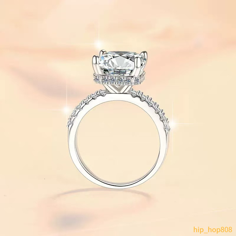 Luxury Emerald Cut Engagement Ring Lab Diamond 10K Solid Gold Moissanite Wedding Band Diamonds Custom Design Ring