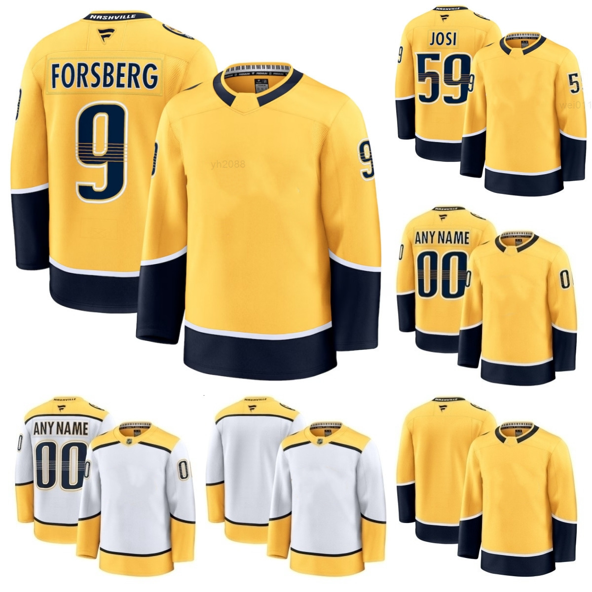 Predators Jersey Hockey Erik Haula Jonathan Marchessault Nick Perbix Brady Martin Steven Stamkos Cole Smith Michaels McCarron Brady Skjei Spencer Stastney