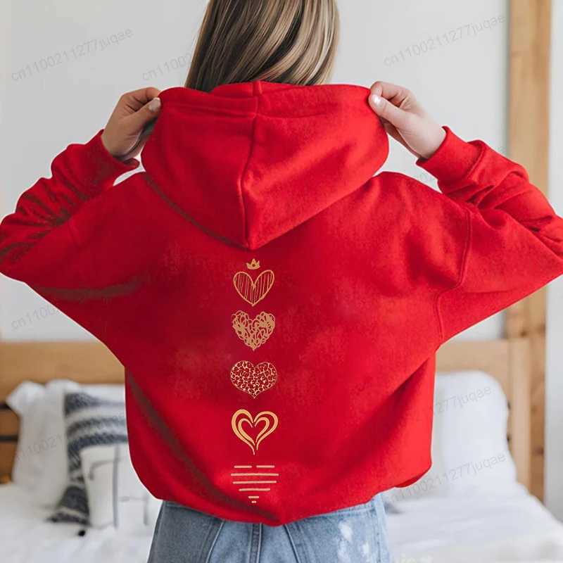 Hip Hop Street Casual Leopard Heart Printed Hoodies Fashion Hoodie Sweatshirts Autumn Warm Casual Female Harajuku Fleece HoodedT251105