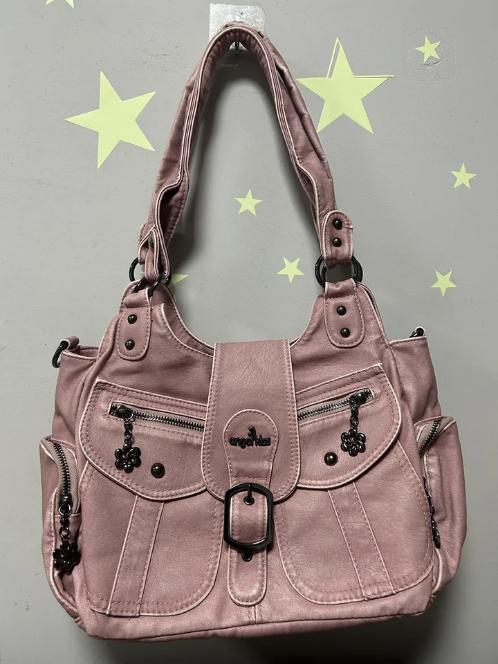 Angel kiss Women Handbags PU Shoulder Bag Satchel Tophandle Shoulder Bag Fashion Dumpling Pack Multipockets Shoulder Bags 251031