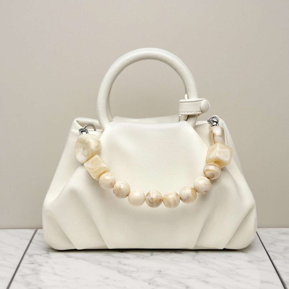 Travel Tote bag Cloud Handbag Trendy Soft Leather Fashion Niche Design Single Shoulder Crossbody bags Pearl Bag Wallet