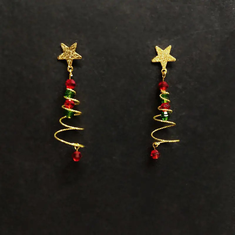 Trendy Statement Christmas Tree Earrings For Women Santa Claus Snowman Drop Jewelry Girls Gifts Wholesale 251104
