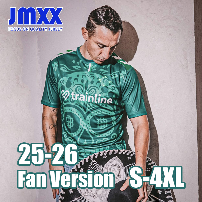XXXL 4XL JMXX 25 26 Real Betis Soccer Jersey Mexican Day of the Dead Pre Match Special Mens Uniform Jerseys Man Football Man Shirt 2025 2026 Fan Version