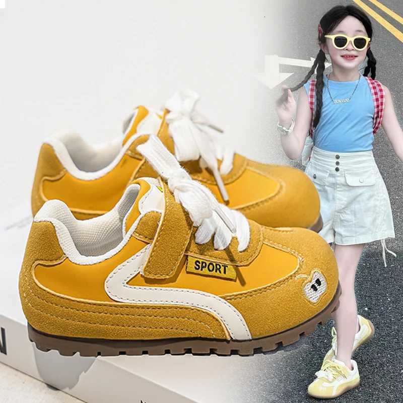 Childrens Sneakers 2-12 Years Old Yellow Leather Boys Girls Casual Shoes Four Seasons Models Red Fashion with Kids Board ShoesT251105