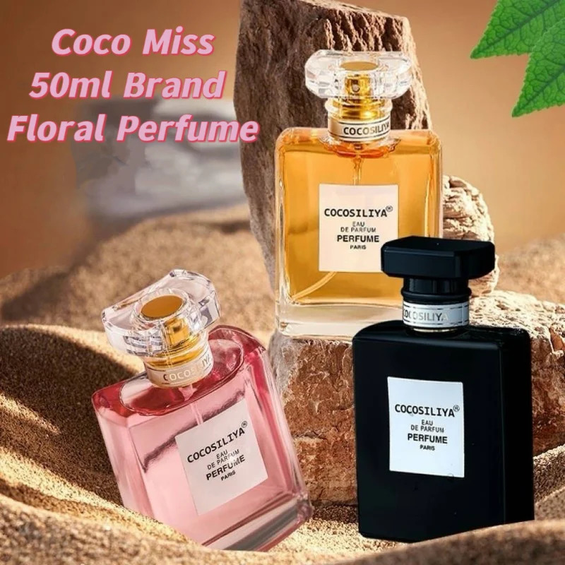 Coco Miss 50ml Floral Perfume Lasting Golden Elegant Dating Women Charm Body Spray High Quality Light Scent Eau De Parfum 250328