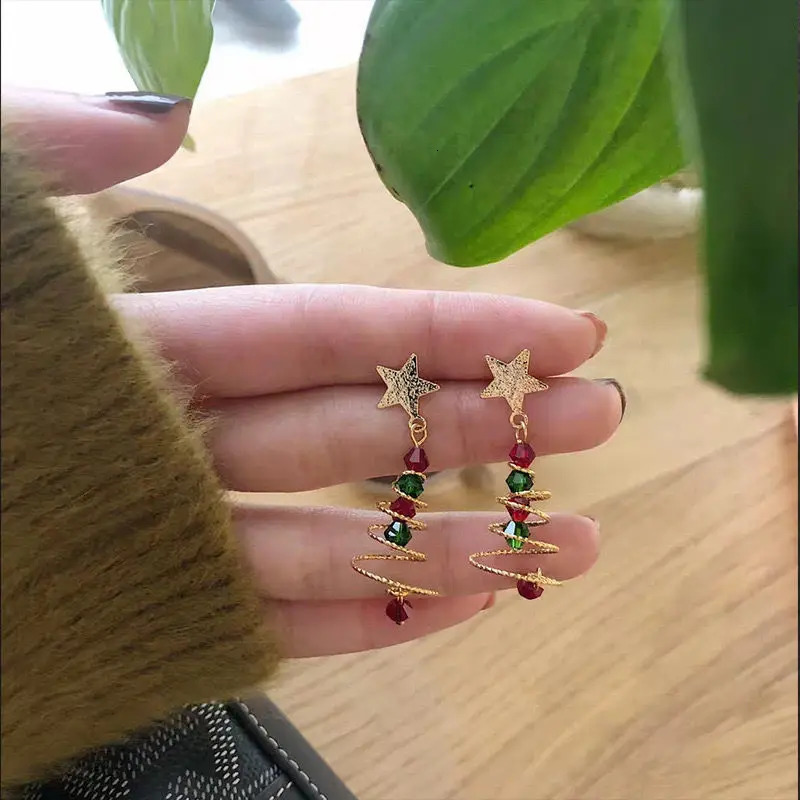 Trendy Statement Christmas Tree Earrings For Women Santa Claus Snowman Drop Jewelry Girls Gifts Wholesale 251104