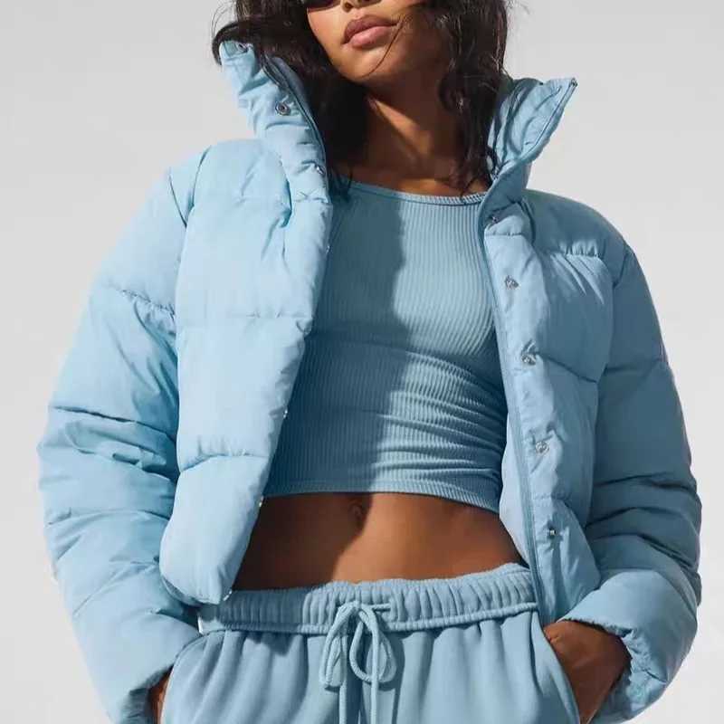 Thicken Warm Cotton-padded Jacket Sport Puff Parkas Women Winter Classic Stand-up Collar Loose Cotton Puffer Short Coat Outdoors J251105