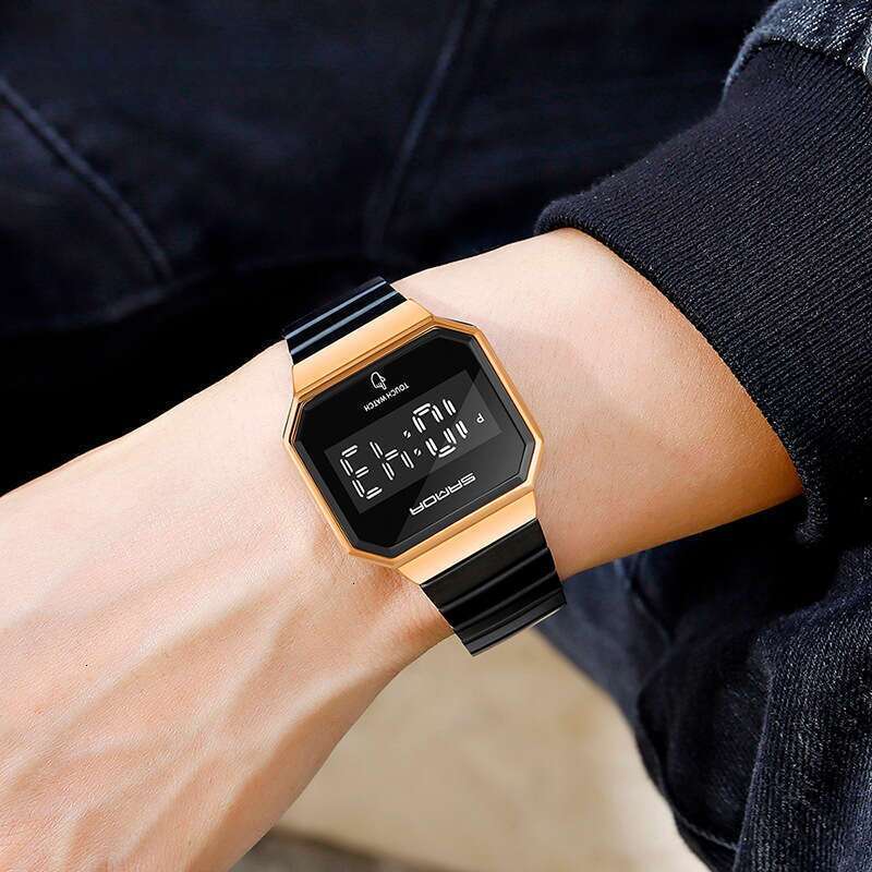 DHwatches Sanda Multifunctional Touchscreen for Men, Fashionable Trendy Square Watch, Waterproof Unisex Electronic Watch