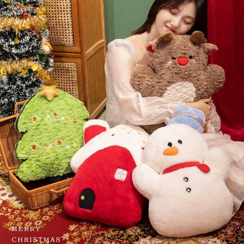 Cute Gingerbread Man Elk Santa Claus Doll Chirstmas Gifts Soft Sofa Cushion Pillow Christmas Xmas Ornament Home Decor Navidad Y251105
