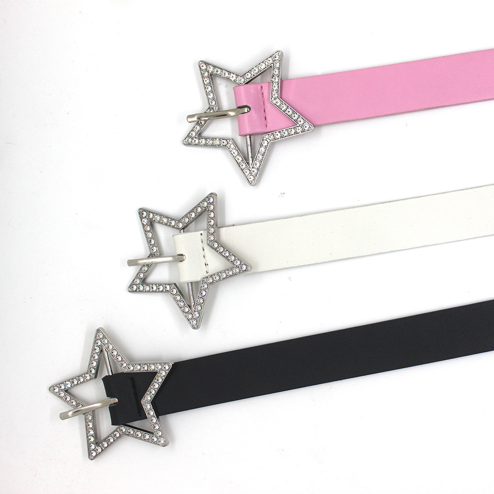 belts for women Y2k designer belt men Designer belt women belts ceinture luxe brown belt New style ins-style hot girl Y2K pink belt Five-pointed star 