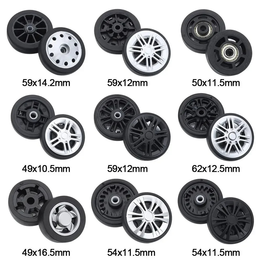 2Pcs Replacement Suitcase Wheels Wearresistant with Screw Travel Luggage Wheels Silent Caster Wheels Axles Repair Kit 251031