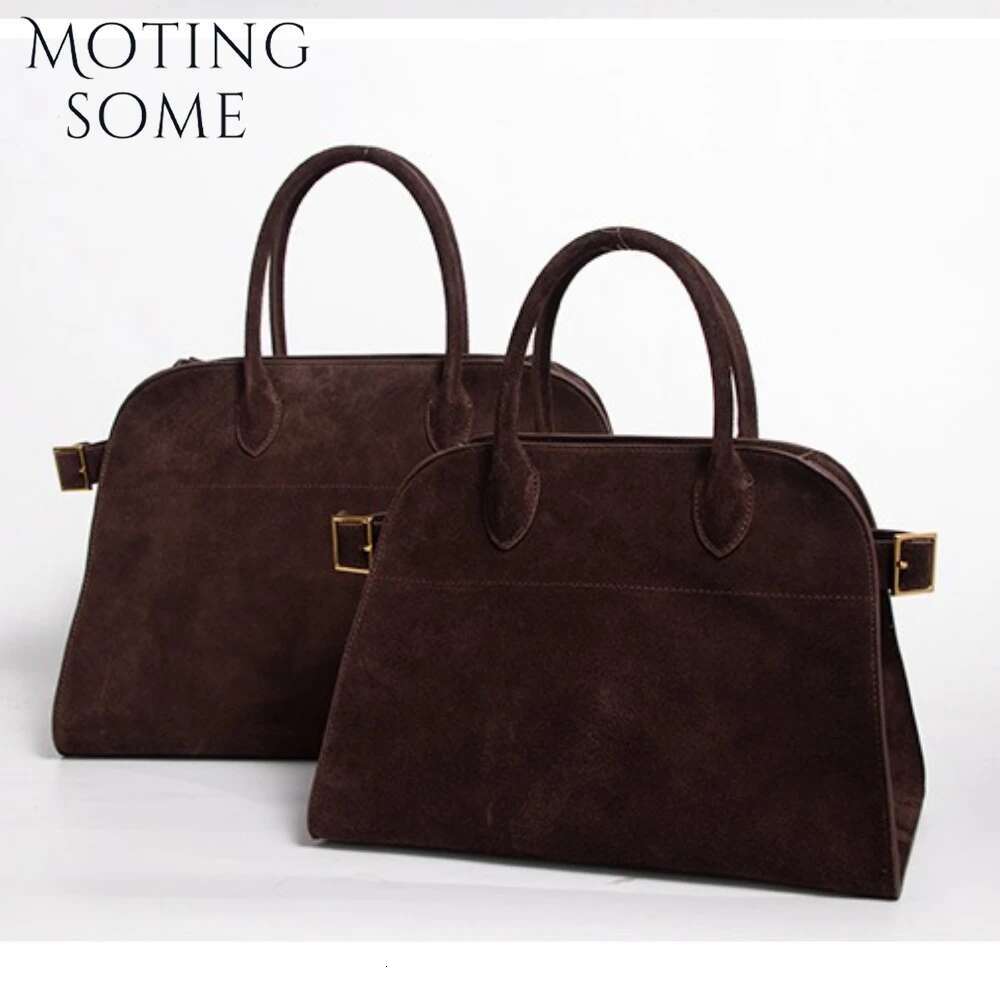 Motingsome 100% Natural Suede Bag Women Travel Minimalism Lady Handbag And Purses Large Capacity Shopper Tote New
