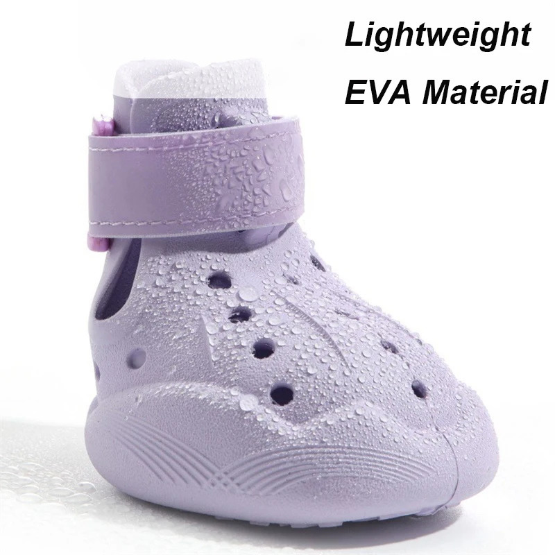 4pcs/set Water Proof Dog Shoes Summer Dog Sandals Anti-slip EVA Pet Dog Boots for Small Medium Large Dogs To Walking Running 250402