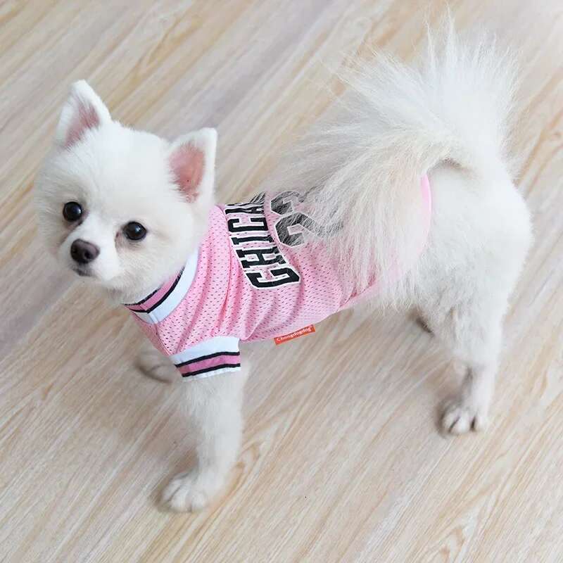 Mesh Breathable Sport Dog Jersey Basketball Clothes Puppy T-Shirt Summer Pet Cat Shirts For Small Large Dogs