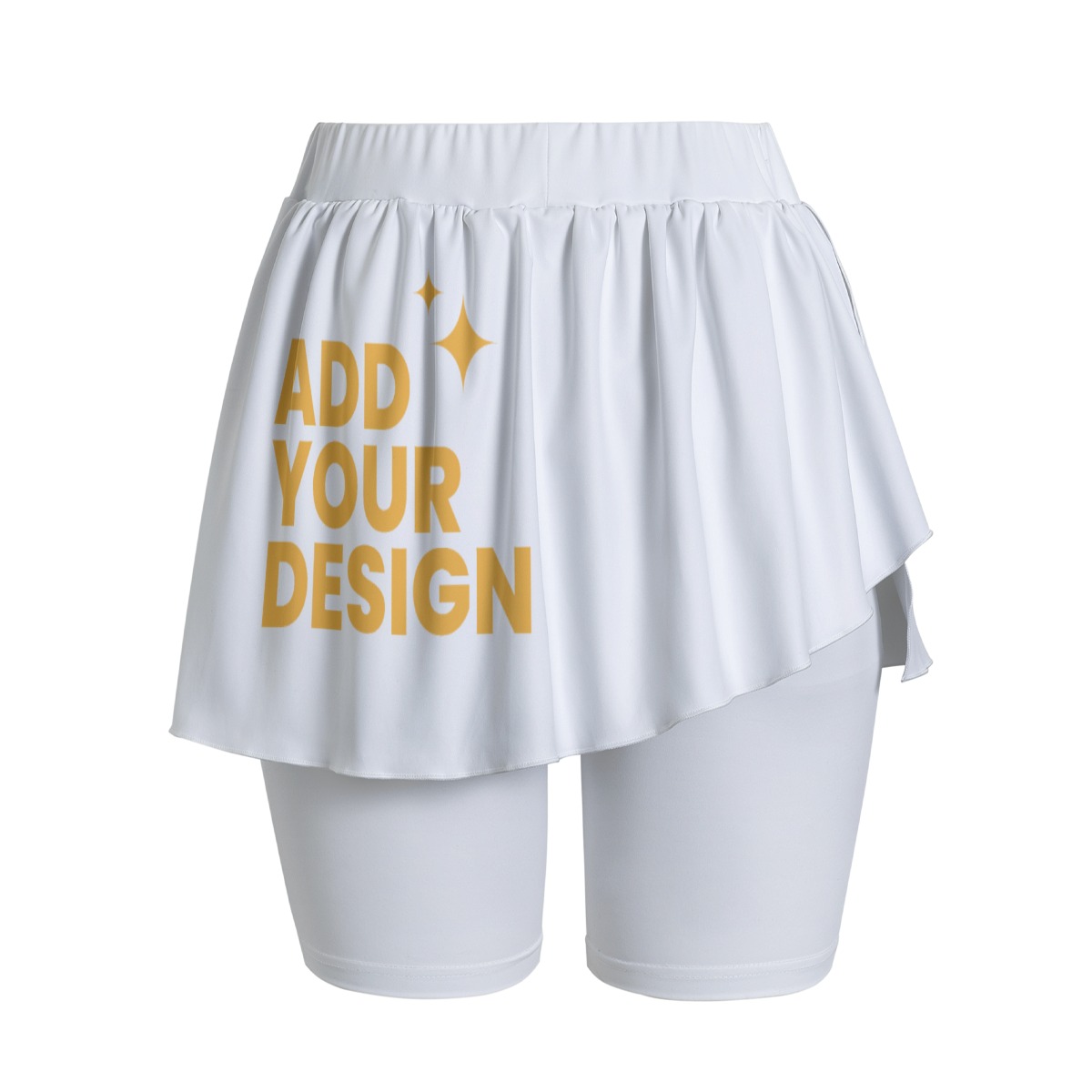 All-Over Print Women's Sports Skorts with Built-in Shorts, Tennis Golf Running Skirt, Soft Stretch Athletic 80% Polyester 20% Spandex