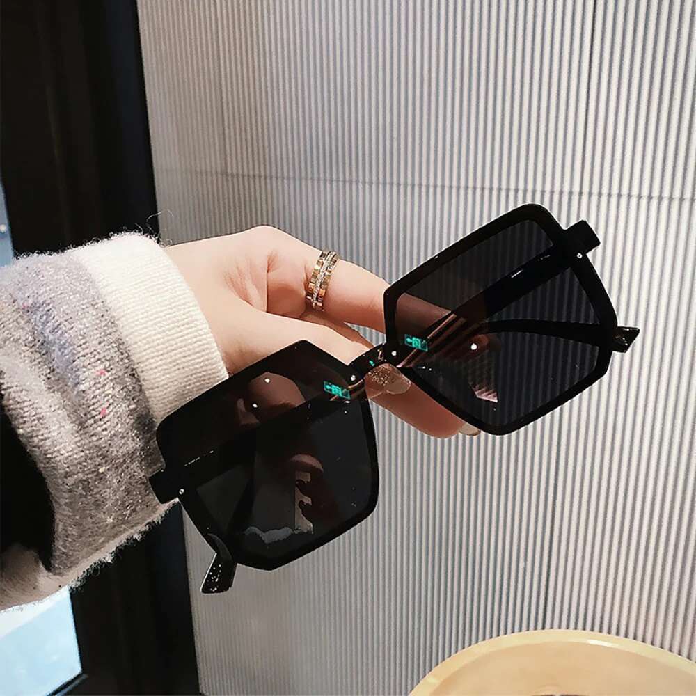 Fashion Women Men Brand Big Frame Square Sun Retro Eye Glasses Goggle for Male Female Polygon Sunglasses