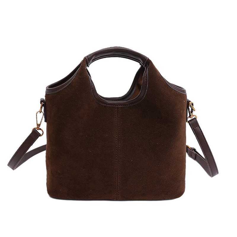 2025 Autumn Winter Fashion New Faux Suede Shoulder Bags Hasp Large Capacity Commute Stylish Design Womens Tote Bags Z251104