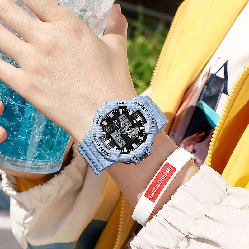 DHwatches Sanda Outdoor Multi-Functional Boys Waterproof Shockproof Sports Men and Women Students Electronic Watch