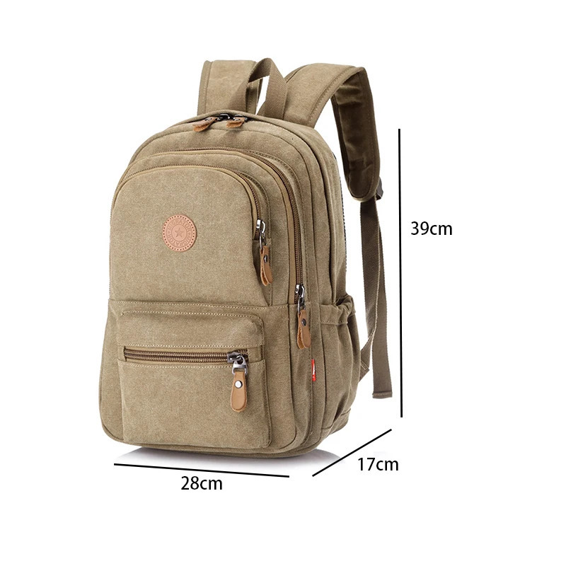 Korean Version Trendy Backpack Casual Canvas Backpack Unisex Travel Computer School Bag Large Capacity Retro Student Backpack 251104