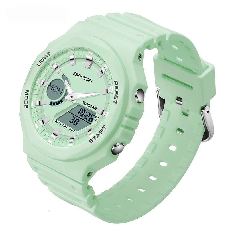 DHwatches Sanda Electronic TikTok Live Multi-Function Alarm Clock Waterproof Cool Junior High School Student Watch
