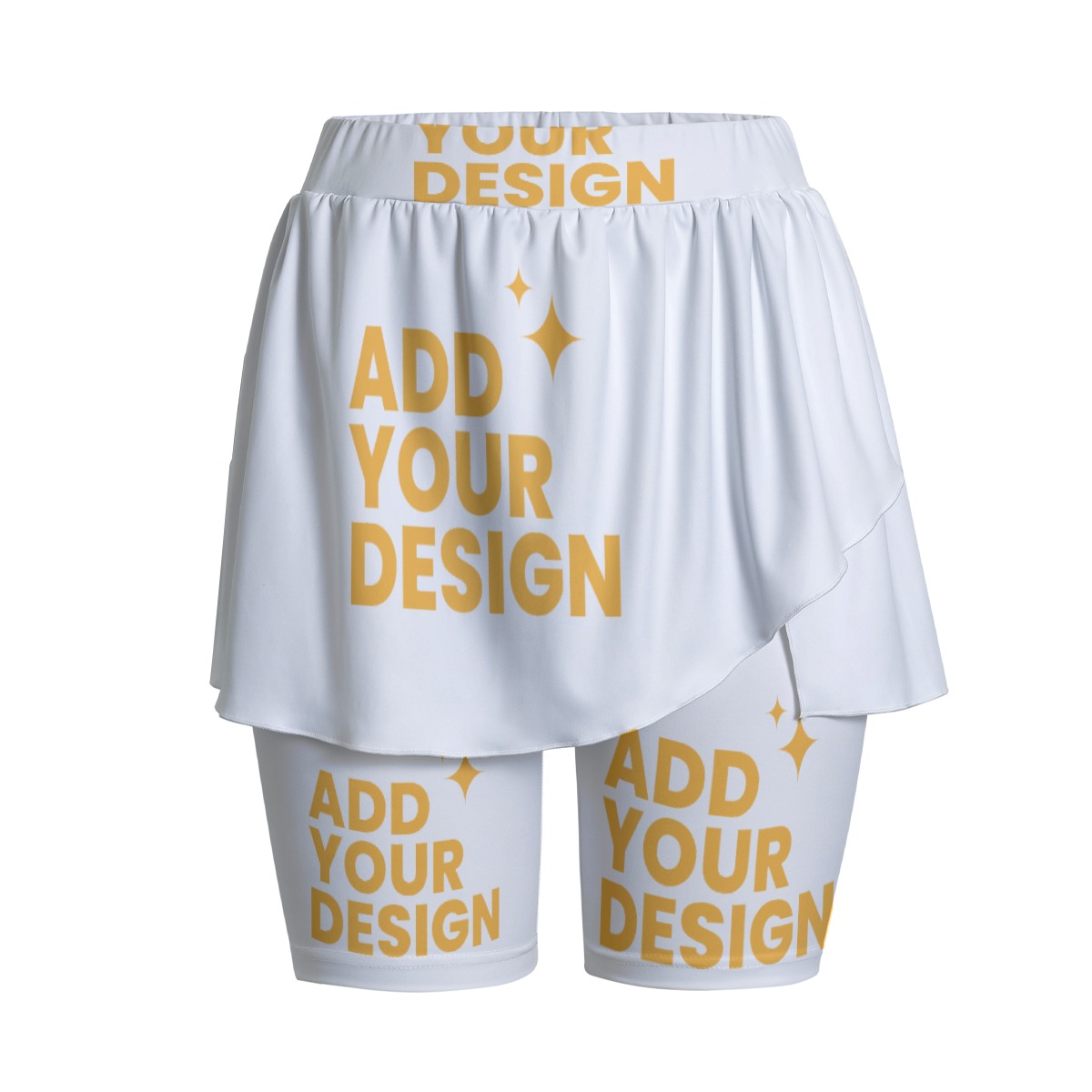 All-Over Print Women's Sports Skorts with Built-in Shorts, Tennis Golf Running Skirt, Soft Stretch Athletic 80% Polyester 20% Spandex