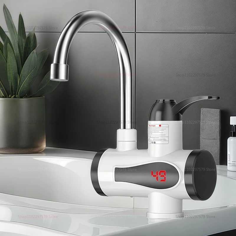 220V 3000W Instant Hot Water Heater Faucet Tankless Electric Tap with 360 Rotatable Spout LED Digital Display 2025 new Y251104