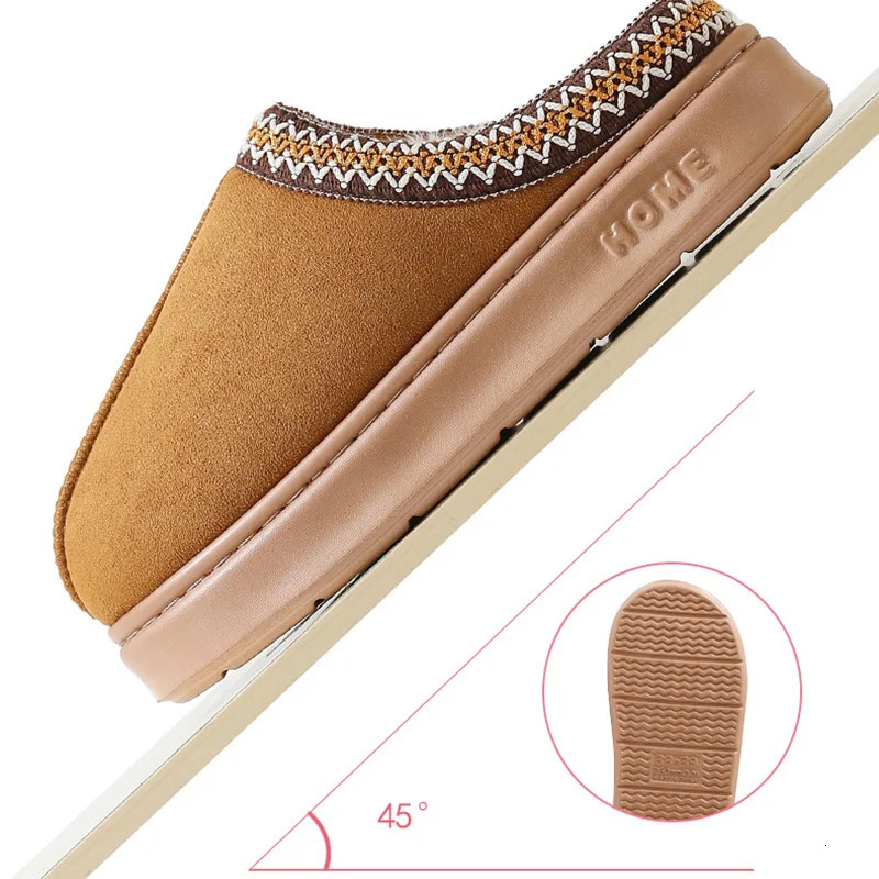 winter warm fluffy Woman slippers soft bottom non slip thick plush clogs women Casual Platform House inddor Shoes slides 45 251031