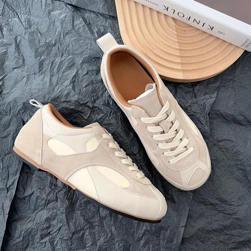 Maillard Retro Forrest Gump Shoes Women's 2025 Autumn New Fashion Versatile Flat Lace-up Athleisure Training Shoes