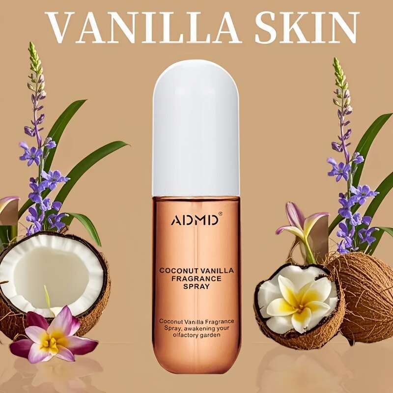 1.7 oz Women's Spray Natural Scent - Vanilla Coconut Sandalwood Body Fragrance, Gift for Girlfriend