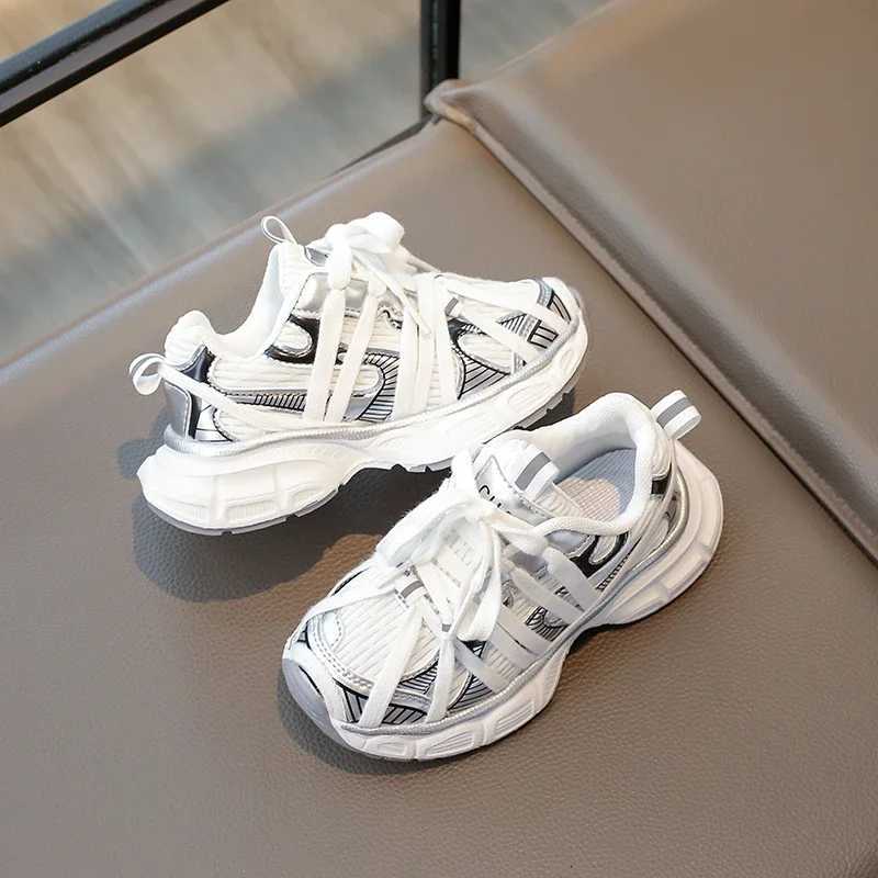 Kids Shoes for Boy School Black Beige Versatile Sports Shoes for Girls Fashion Causal Patchwork Children Mesh Chunky SneakersT251105