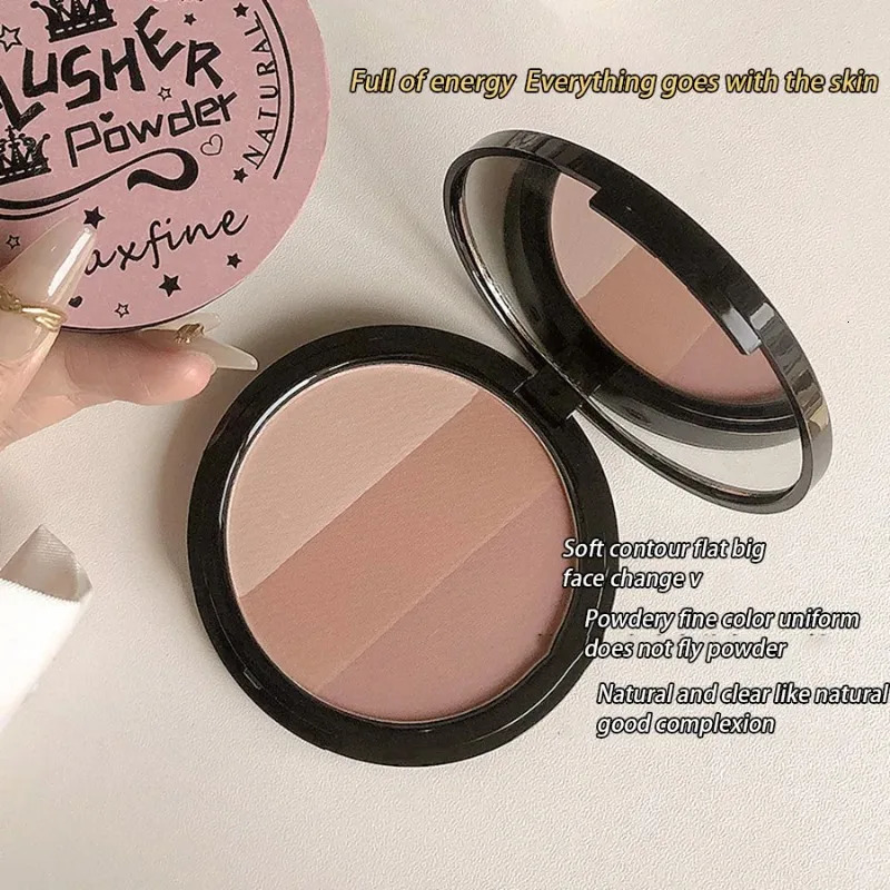 Bronzer Contour Palette Shadow Makeup Powder 3 Color Lasting Matte Glitter Nose powder blusher 250325