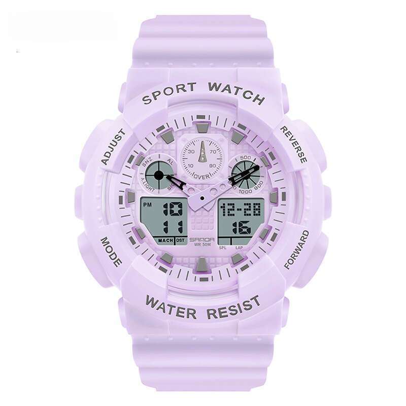 DHwatches Sanda TJ3099 Dual Movement Electronic Outdoor Casual Sports Waterproof Watch Multifunctional Versatile Wristwatch