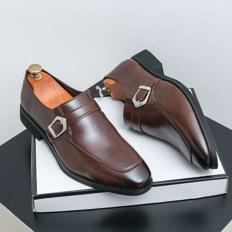 Large men's new casual fashionable foot covers, business formal leather shoes, trendy loafers